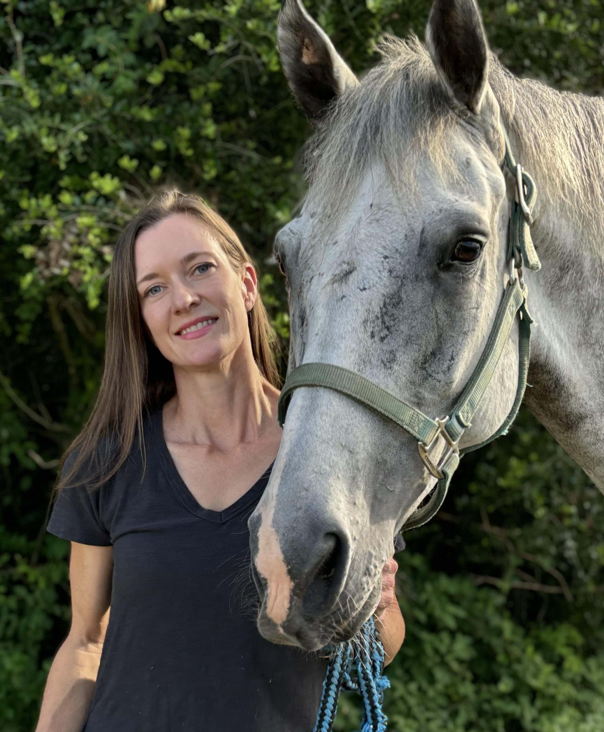 lady and horse equine therapy